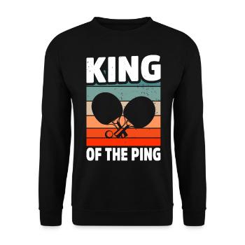 Tischtennisspieler Geschenk Ping Pong Tischtennis - Unisex Pullover - Schwarz - Vorne - Alina (178cm) & Michal (187cm)