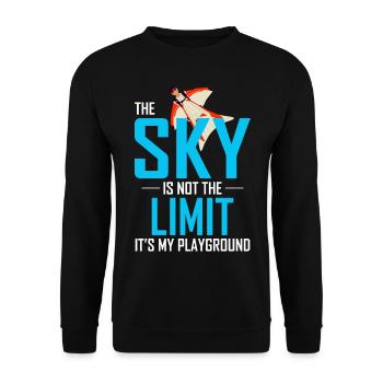 Wingsuit fliegen Base Jumping Fallschirmspringen Wingsuiting - Unisex Pullover - Schwarz - Vorne - Alina (178cm) & Michal (187cm)