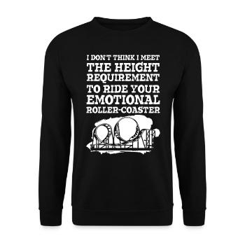 Emotional Roller Coaster - Unisex Pullover - Schwarz - Vorne - Alina (178cm) & Michal (187cm)