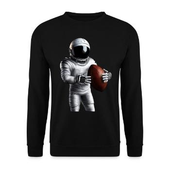 Touchdown im Weltall - Unisex Pullover - Schwarz - Vorne - Alina (178cm) & Michal (187cm)