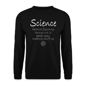 Science is Better - Unisex Pullover - Schwarz - Vorne - Alina (178cm) & Michal (187cm)