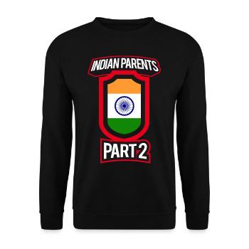 Best Parenting Indian Parents Part 2 - Unisex Sweatshirt - black - Front - Alina (178cm) & Michal (187cm)