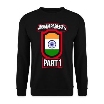 Best Parenting Indian Parents Part 1 - Unisex Sweatshirt - black - Front - Alina (178cm) & Michal (187cm)
