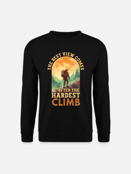 Berge Bergsteigen Wandern Wanderer Klettern Natur - Unisex Pullover - Schwarz