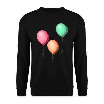 Balloons pastel - Unisex Sweatshirt - black - Front - Alina (178cm) & Michal (187cm)