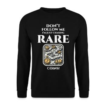 Coin Collecting Collector Numismatic Numismatist - Unisex Sweatshirt - black - Front - Alina (178cm) & Michal (187cm)