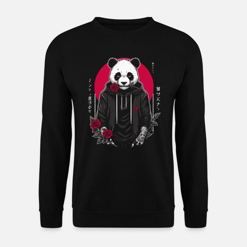 Panda Gothic Underground Streetwear - Unisex Sweatshirt - black