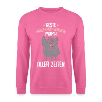 Beste Hängebauchschwein Mama Aller Zeiten - Unisex Pullover - Pink - Vorne