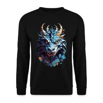Mystic Dragon - Gloomy Glow - Unisex Sweatshirt - black - Front - Alina (178cm) & Michal (187cm)