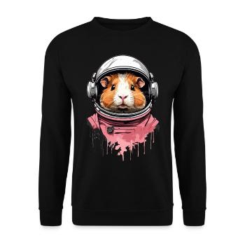 cobaye, astronaute, espace, technologie spatiale - Sweat-shirt Unisexe - noir - Devant - Alina (178cm) & Michal (187cm)