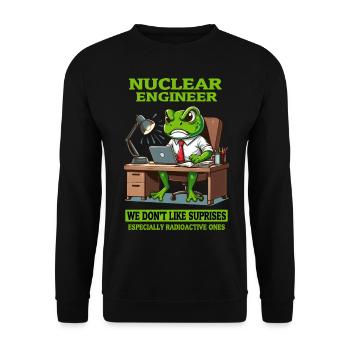Future Nuclear Engineer Quote and Atomic Science - Unisex Sweatshirt - black - Front - Alina (178cm) & Michal (187cm)