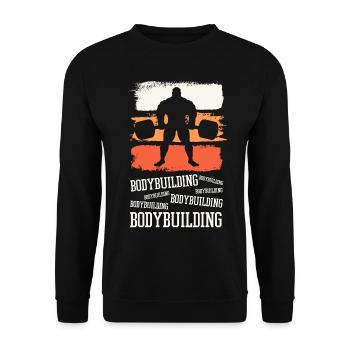Bodybuilding Bodybuilder Gewichtheben Kraftsport - Unisex Pullover - Schwarz - Vorne - Alina (178cm) & Michal (187cm)