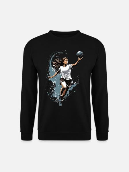 Handballerin Streetwear Ikonischer Style - Unisex Pullover - Schwarz