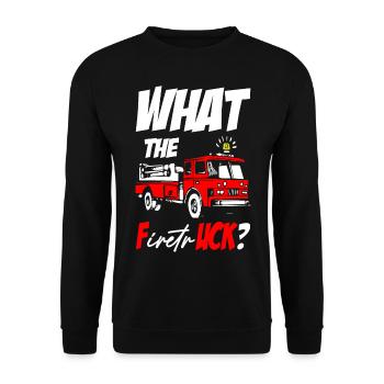 Qu’est-ce que le FiretrUCK Funny Fireman Fire Rescue - Sweat-shirt Unisexe - noir - Devant - Alina (178cm) & Michal (187cm)