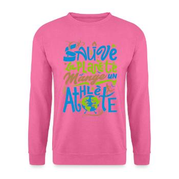 Sauve la Planète - Sweat-shirt Unisexe - rose - Devant