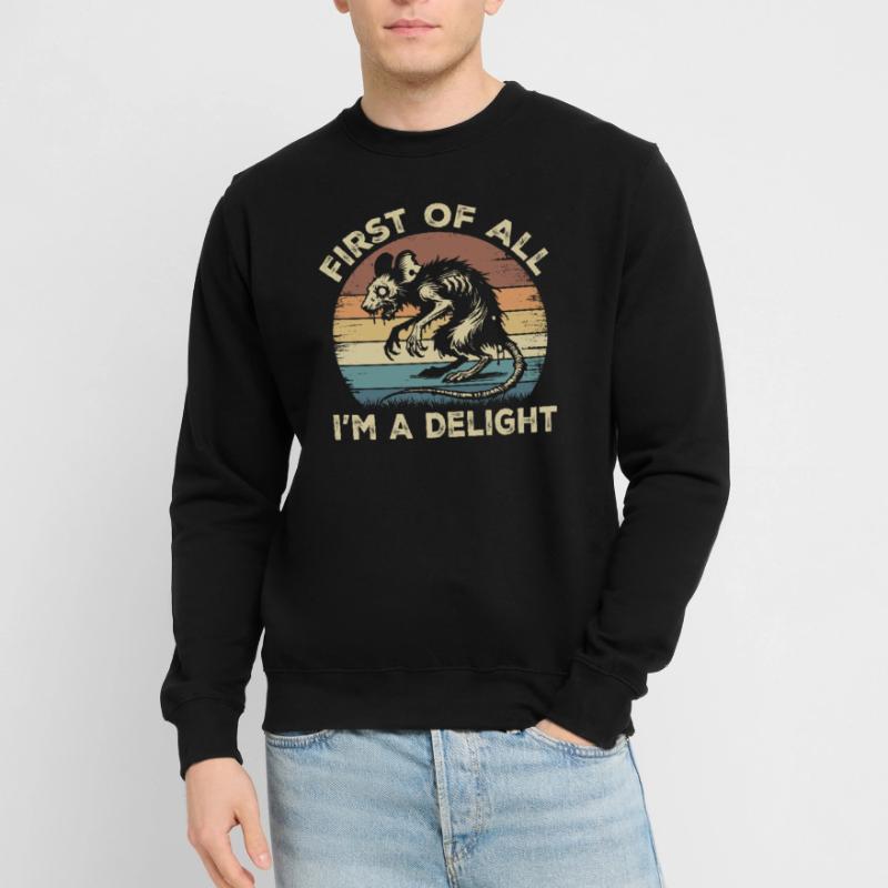Zunächst einmal I'm A Delight - Angry Opossum Possum Unisex Pullover