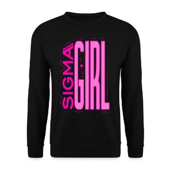 Sigma Girl - powerful wonder girl - Unisex Sweatshirt - black - Front - Alina (178cm) & Michal (187cm)