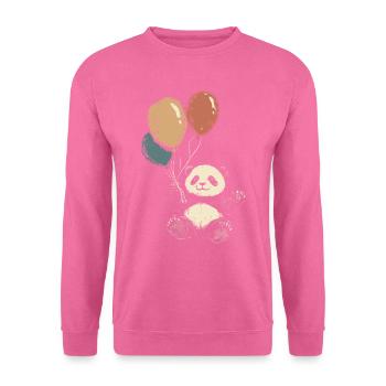 Panda mignon avec des ballons - Sweat-shirt Unisexe - rose - Devant