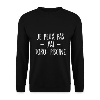 Je Peux Pas J'ai Toro-piscine - Sweat-shirt Unisexe - noir - Devant - Alina (178cm) & Michal (187cm)