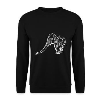 Elephant white - Unisex Sweatshirt - black - Front - Alina (178cm) & Michal (187cm)