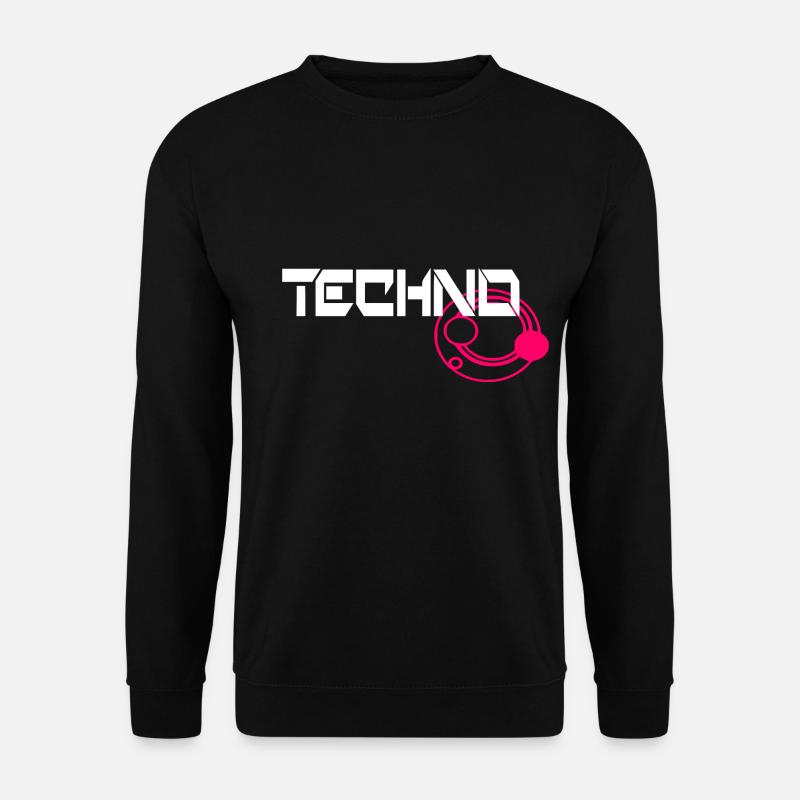 Techno Music Music Patch Design - Sweat-shirt Unisexe - noir
