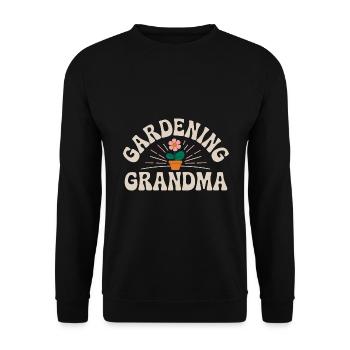 Granny Gardening Garden Gardener Plants - Unisex Sweatshirt - black - Front - Alina (178cm) & Michal (187cm)