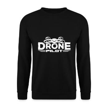 Drone Pilot - Unisex Pullover - Schwarz - Vorne - Alina (178cm) & Michal (187cm)