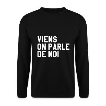 Viens On Parle De Moi - Sweat-shirt Unisexe - noir - Devant - Alina (178cm) & Michal (187cm)