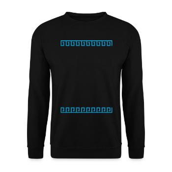 ornament griechisch - Unisex Pullover - Schwarz - Vorne - Alina (178cm) & Michal (187cm)