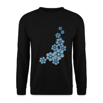 flocons de neige - Sweat-shirt Unisexe - noir - Devant - Alina (178cm) & Michal (187cm)