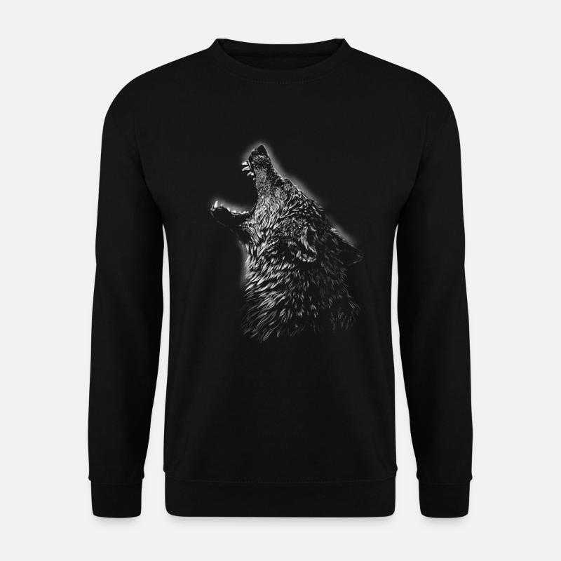 wolf - Unisex Sweatshirt - black