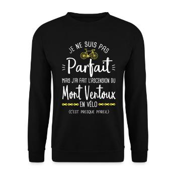 parfait mont Ventoux en vélo humour vélo cycliste - Sweat-shirt Unisexe - noir - Devant - Alina (178cm) & Michal (187cm)