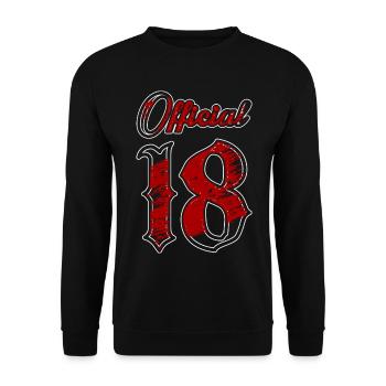 Officiellement 18 ans - Sweat-shirt Unisexe - noir - Devant - Alina (178cm) & Michal (187cm)