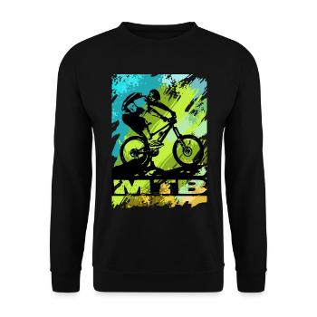 MTB Bike - Unisex Pullover - Schwarz - Vorne - Alina (178cm) & Michal (187cm)