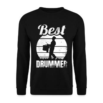 Best Drum Player - Unisex Sweatshirt - black - Front - Alina (178cm) & Michal (187cm)