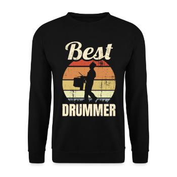 Best Drummer - Unisex Sweatshirt - black - Front - Alina (178cm) & Michal (187cm)