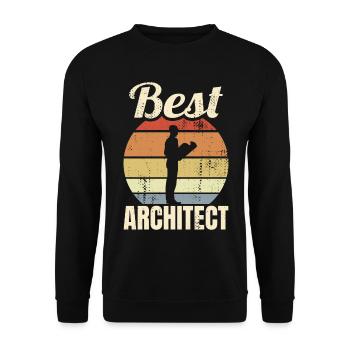 Grand architecte - Sweat-shirt Unisexe - noir - Devant - Alina (178cm) & Michal (187cm)