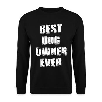 Best Dog Owner - Unisex Sweatshirt - black - Front - Alina (178cm) & Michal (187cm)