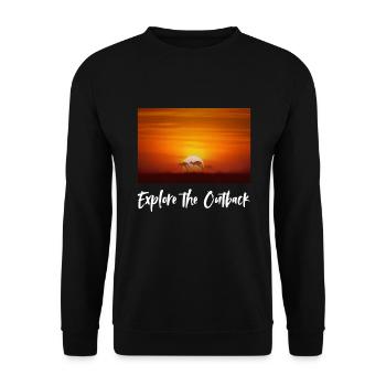 Explore the outback - Unisex Pullover - Schwarz - Vorne - Alina (178cm) & Michal (187cm)