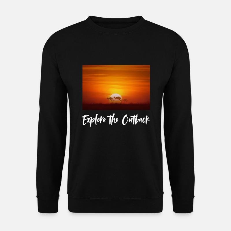 Explore the outback - Unisex Pullover - Schwarz