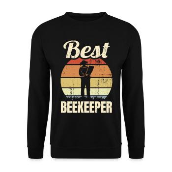 Imker - Unisex Pullover - Schwarz - Vorne - Alina (178cm) & Michal (187cm)