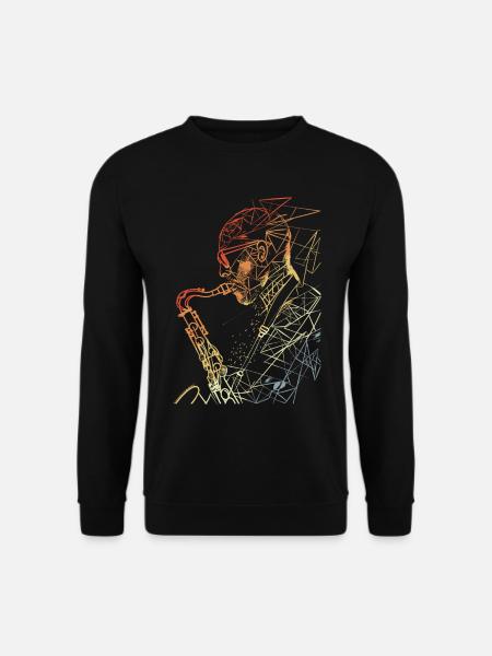 Saxophonist Retro - Unisex Sweatshirt - black