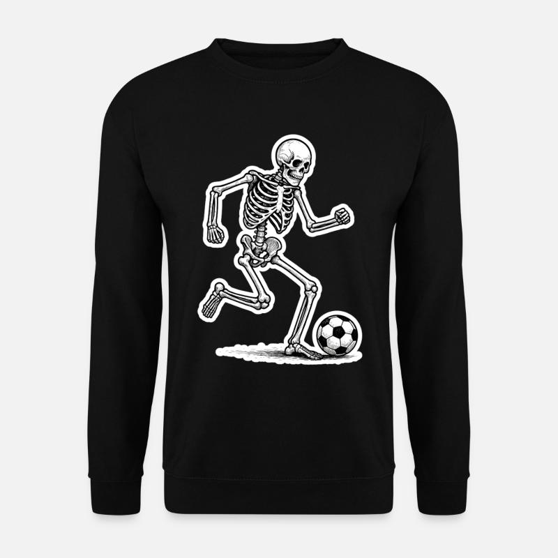 Skeleton Fußballspieler - Unisex Pullover - Schwarz