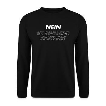 Non est aussi une réponse - Sweat-shirt Unisexe - noir - Devant - Alina (178cm) & Michal (187cm)