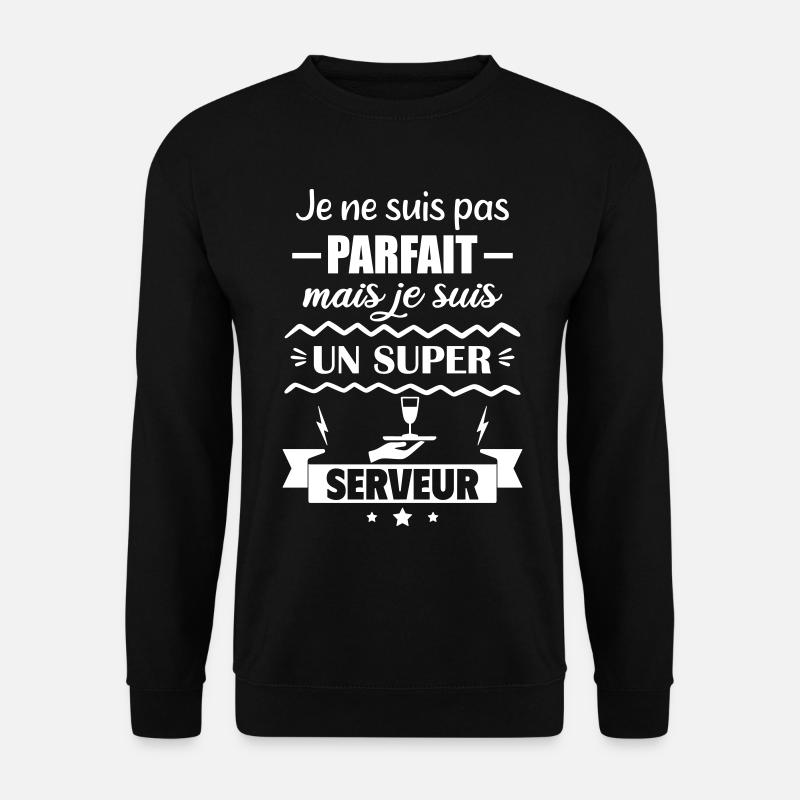 Nicht perfekt, aber toller Server - Unisex Pullover - Schwarz