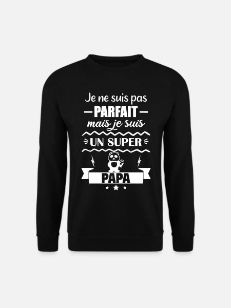 Nicht perfekt, aber toller Papa Papa Geschenk Vater - Unisex Pullover - Schwarz