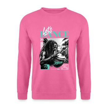 Lets Dance Jamaican Drummer - Sweat-shirt Unisexe - rose - Devant
