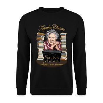 Agatha Christie - Unisex Pullover - Schwarz - Vorne - Alina (178cm) & Michal (187cm)
