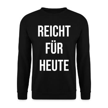 Enough for today - Unisex Sweatshirt - black - Front - Alina (178cm) & Michal (187cm)