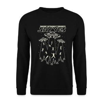 Ancient Astronaut Theorists Say Yes - Sweat-shirt Unisexe - noir - Devant - Alina (178cm) & Michal (187cm)